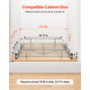 VEVOR Pull Out Cabinet Organizer 16.93"W x 21.06"D Steel Slide Out Drawers, for Kitchen Bathroom Pantry Home Organization, Chrome-Plated Finish, Heavy Duty Storage Sliding Shelves for Base Cabinets