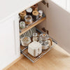 VEVOR Pull Out Cabinet Organizer 19.69"W x 21.06"D Steel Slide Out Drawers, for Kitchen Bathroom Pantry Home Organization, Chrome-Plated Finish, Heavy Duty Storage Sliding Shelves for Base Cabinets