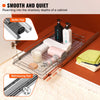VEVOR 12.5"Wx16.5"Dx3.5"H Pull Out Cabinet Organizer, Heavy Duty Slide Out Pantry Shelves, Steel Roll Out Drawers, Sliding Drawer Storage for Home Under Sink, 14"Wx17.5"Dx7"H Install Size for Cabinet