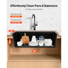 33 inch extra-large single bowl sink showing external and internal size callouts