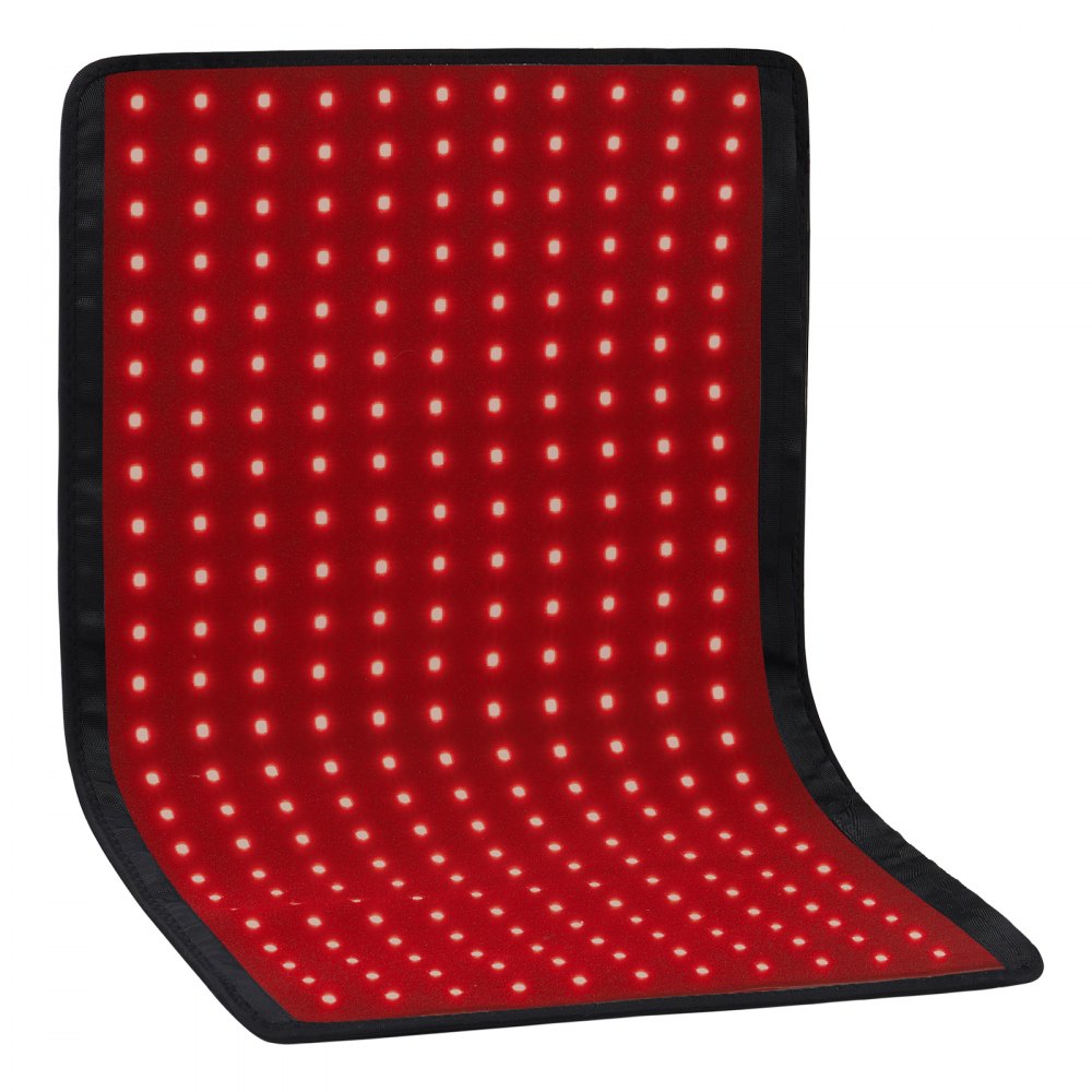 VEVOR Red Light Therapy for Body, 264 LEDs Light Therapy Pad with Controller, 10Hz Pulse, 5-30 Min Timer, 630nm Nano Red & 660nm Red & 850nm Light Therapy for Pain Relief, Skin Health