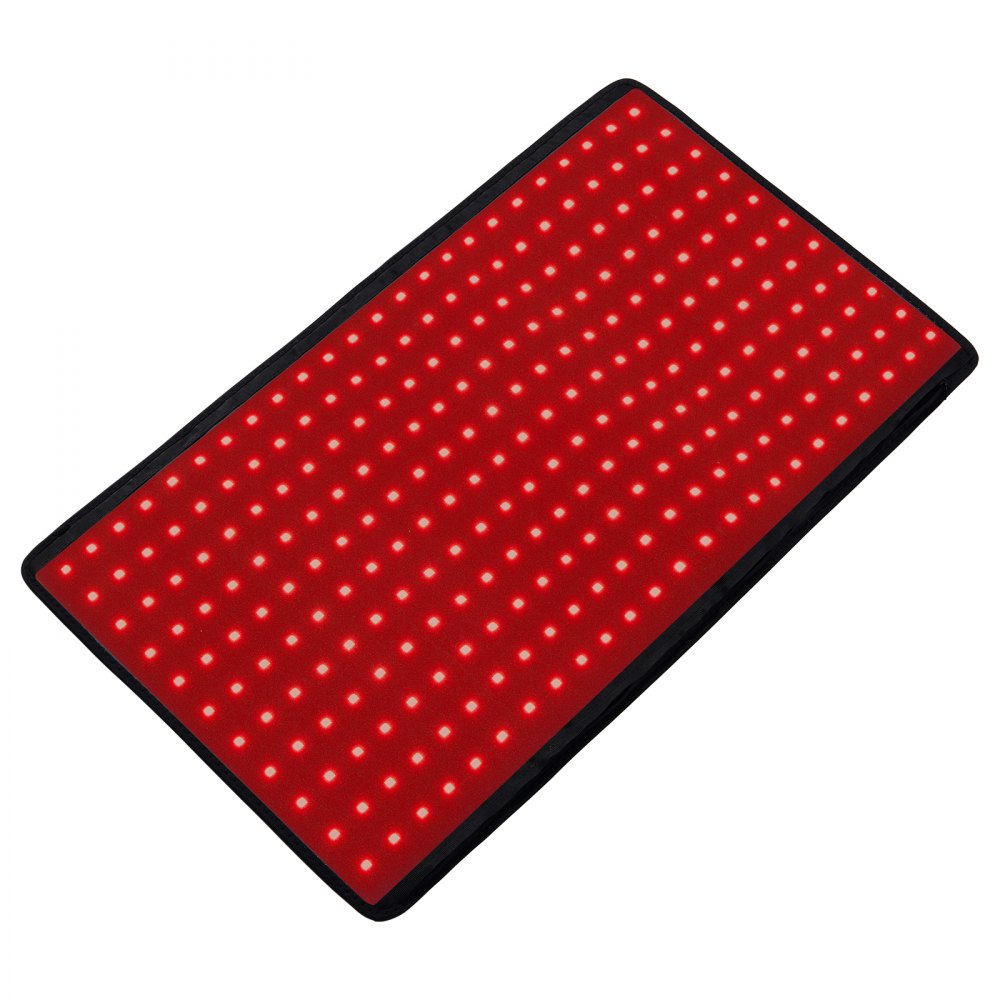 VEVOR Red Light Therapy for Body, 264 LEDs Light Therapy Pad with Controller, 10Hz Pulse, 5-30 Min Timer, 630nm Nano Red & 660nm Red & 850nm Light Therapy for Pain Relief, Skin Health