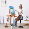 VEVOR French Easel, Hold Canvas to 34", Beechwood Foldable Sketchbox Easel with Drawer, Palette and Strap, Angle and Height Adjustable, Portable Wooden Art Painting Easel for Studio and Field