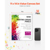 VEVOR Canvas Boards for Painting, 11 x 14 Inch White Canvases for Painting, 12 Pack Painting Canvas Panels for Sketching, Acrylic and Oil Painting, Watercolor, Paint Canvas for Kids and Professionals
