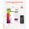 VEVOR Canvas Boards for Painting, 8 x 10 Inch White Canvases for Painting, 72 Pack Painting Canvas Panels for Sketching, Acrylic and Oil Painting, Watercolor, Paint Canvas for Kids and Professionals