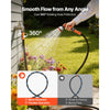 VEVOR Garden Hose, 150 ft 5/8" Heavy Duty Rubber Water Hose with 10 Mode Nozzle, 150PSI Working & 600PSI Burst, Flexible & Non-kink Outdoor Waterhose with 3/4" Fitting, Lightweight Hoses for Gardening