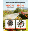 VEVOR Garden Hose, 200 ft 5/8" Heavy Duty Rubber Water Hose with 10 Mode Nozzle, 150PSI Working & 600PSI Burst, Flexible & Non-kink Outdoor Waterhose with 3/4" Fitting, Lightweight Hoses for Gardening
