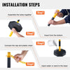 VEVOR Adjustable Traffic Delineator Post Cones, 6 Pack, Traffic Safety Delineator Barrier with Fillable Base 8FT Chain, for Traffic Control Warning Parking Lot Construction Caution Roads, Yellow&Black