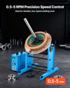 VEVOR Rotary Welding Positioner, 441 lbs Load Capacity, -45° to 90° Tilt Angle Welding Positioner Turntable Table, 0.5-5 RPM Speed Control, Electric and Foot Pedal, for Cutting, Grinding, Assembly