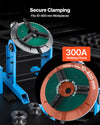 VEVOR Rotary Welding Positioner, 661 lbs Load Capacity, -45° to 90° Tilt Angle Welding Positioner Turntable Table, 0.2-2.5 RPM Speed Control, Electric and Foot Pedal, for Cutting, Grinding, Assembly