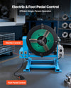VEVOR Rotary Welding Positioner, 1102 lbs Load Capacity, -45° to 90° Tilt Angle Welding Positioner Turntable Table, 0.2-2 RPM Speed Control, Electric and Foot Pedal, for Cutting, Grinding, Assembly