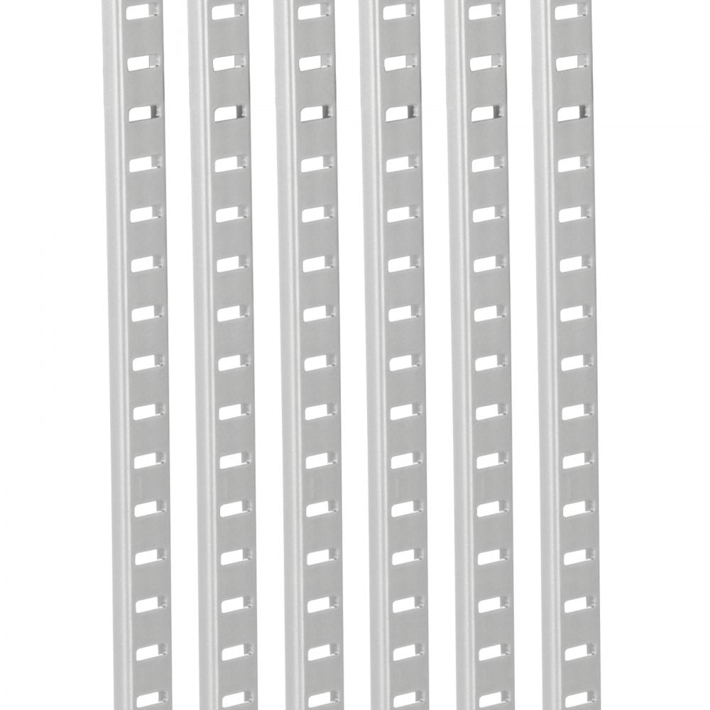 VEVOR Shelf Pilaster, 72.7-inch 20 Pack, Adjustable Shelf Brackets Steel Mortise Mount Pilaster Strip Standards with 140 Screws, Suitable for Wall Shelving System Cabinet Closet Organization