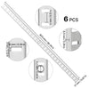 VEVOR Shelf Pilaster, 36.3-inch 6 Pack, Adjustable Shelf Brackets Steel Mortise Mount Pilaster Strip Standards with 24 Screws, Suitable for Wall Shelving System Cabinet Closet Organization
