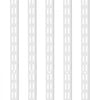 VEVOR Shelf Pilaster, 60-inch 5 Pack, Dual Track Upright Wall Shelving System, Heavy Duty Support System Twin Slot Shelf Rails, 25 Screws, Suitable for Cabinet Closet Organization Storage, Silver
