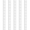 VEVOR Shelf Pilaster, 60-inch 5 Pack, Dual Track Upright Wall Shelving System, Heavy Duty Support System Twin Slot Shelf Rails, 25 Screws, Suitable for Cabinet Closet Organization Storage, Silver