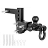 VEVOR Trailer Hitch Tri Ball Mount with D Shackle, Fit 2 Inch Receiver, 1-7/8 Inch, 2 Inch and 2-5/16 Inch Balls, 10000 lbs GTW, 6 Inch Drop, Towing Hitch for RVs, Off-Road Vehicles and Trucks