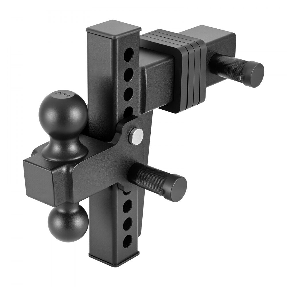 VEVOR Adjustable Trailer Hitch, Fit 2.5 Inch Receiver, Trailer Hitch Mount with 2 Inch & 2-5/16 Inch Balls, 28000 lbs GTW, 8 Inch Drop, Towing Ball Mounts for RVs, Off-Road Vehicles and Trucks, Black