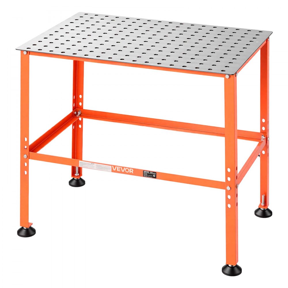VEVOR Welding Table, 36" x 24" Welding Workbench with 800LBS Weight Capacity, Heavy-Duty Steel Work Table Platform with 0.63" Fixture Holes for Welding, Metal Fabrication, Assembly, Repair Tasks