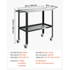 VEVOR Welding Table 36" x 18" Movable Welding Workbench 1200LBS Capacity, Heavy-Duty Steel Work Table Platform with 4 Lockable Casters, 4 Tool Slots, 0.63" Fixture Holes, Tool Tray for Workshops