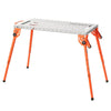 VEVOR Foldable Welding Table, 44" x 21" Welding Workbench 500LBS Capacity, 4-Level Adjustable Height, Heavy-Duty Steel Work Table with 6 Tool Slots & 0.63" Fixture Holes for Welding Assembly Repair