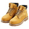 VEVOR Steel Toe Work Boots, US Size 10.5, Waterproof Work Boots for Men, Slip-Resistant Work Boot, Lightweight and Breathable Rubber Sole Mens Boots for Industry Construction, Brown Yellow