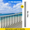VEVOR Deck Balusters, 51 Pack Metal Deck Spindles, 32\"x0.75\" Staircase Baluster with Screws, Aluminum Alloy Deck Railing for Wood and Composite Deck, Circle Baluster for Outdoor Stair Deck Porch