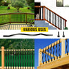 VEVOR Deck Balusters, 26 Pack Metal Deck Spindles, 32.25\"x1\" Staircase Baluster with Screws, Aluminum Alloy Deck Railing for Wood and Composite Deck, Stylish Baluster for Outdoor Stair Deck Porch