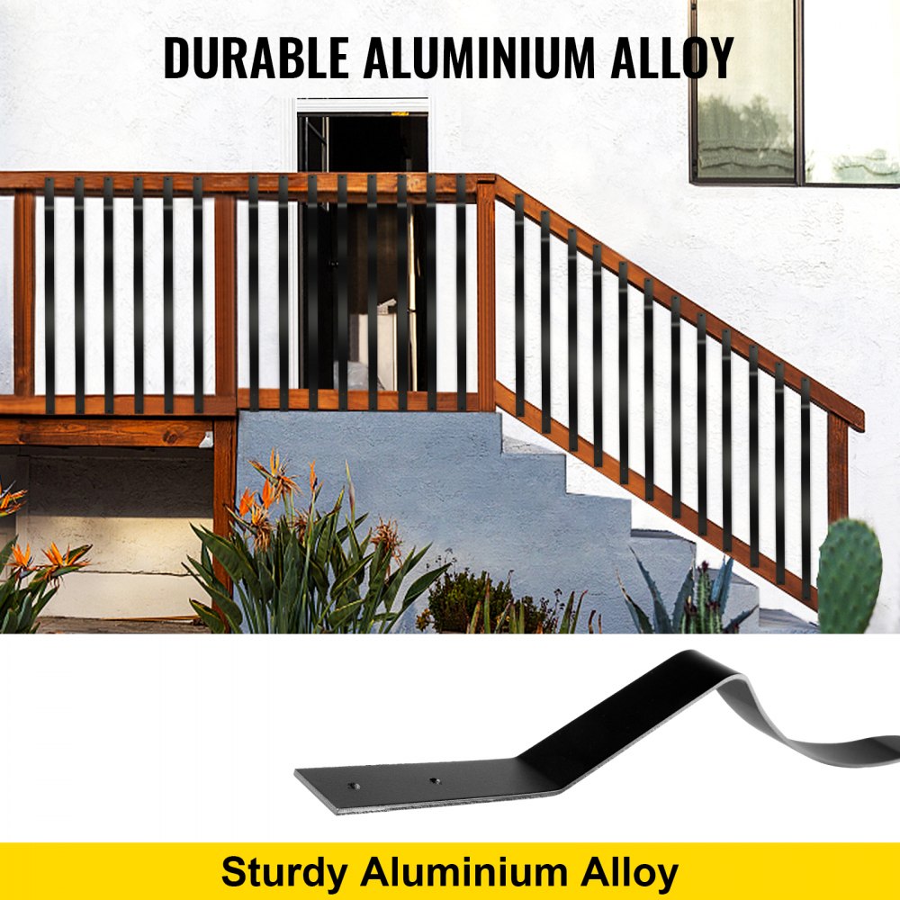 VEVOR Deck Balusters, 51 Pack Metal Deck Spindles, 32.25\"x1\" Staircase Baluster with Screws, Aluminum Alloy Deck Railing for Wood and Composite Deck, Stylish Baluster for Outdoor Stair Deck Porch