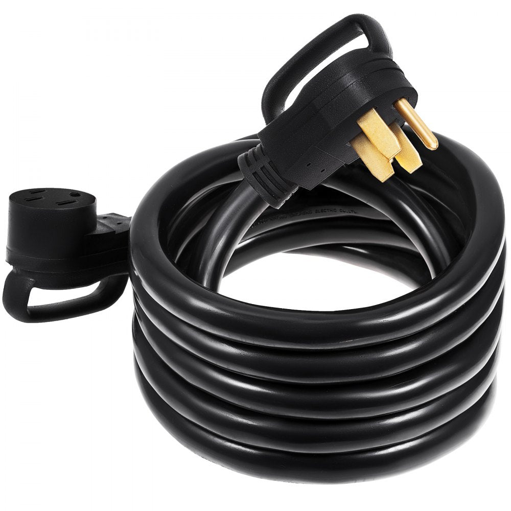 VEVOR Heavy Duty 30 ft 50 Amp RV Extension Cord Power Supply Cable w/Molded Connector&Handles 125 / 250V