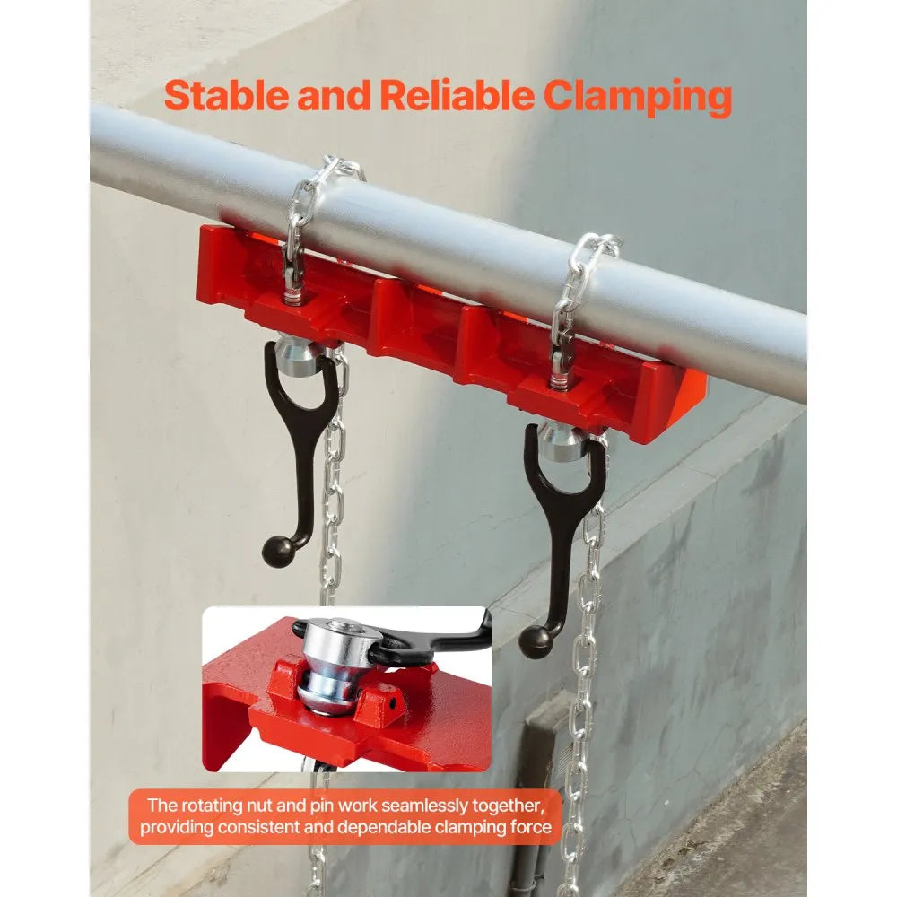 VEVOR Pipe Welding Vise, 1/2" to 8" Pipe Welding Clamp with Dual Chains & Crank Handles, Heavy-Duty Cast Iron Welding Vise for a Variety of Pipes