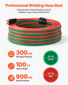 Professional welding hose reel - 300 PSI working pressure, 100 ft hose length, 900 PSI burst pressure