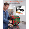 VEVOR Retractable Welding Hose Reel, Hand Crank Manual Rewind Hose Reel with 1/4 Inch x 100FT Twin Oxygen Acetylene Rubber Hose Max 300PSI - T Grade, Ceiling/Wall Mount Steel Reel for Workshop Garages