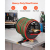 VEVOR Retractable Welding Hose Reel, Hand Crank Manual Rewind Hose Reel with 1/4 Inch x 100FT Twin Oxygen Acetylene Rubber Hose Max 300PSI - T Grade, Ceiling/Wall Mount Steel Reel for Workshop Garages