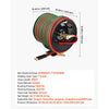VEVOR Retractable Welding Hose Reel, Hand Crank Manual Rewind Hose Reel with 1/4 Inch x 100FT Twin Oxygen Acetylene Rubber Hose Max 300PSI - T Grade, Ceiling/Wall Mount Steel Reel for Workshop Garages