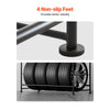 VEVOR Tire Storage Rack, 2-Shelf Tire Stand Holds up to 8 Standard Tires, Q195 Heavy-Duty Steel Tire Holder Carrier with Adjustable Height & Protective Cover for Garage Workshop, 396LBS Loading