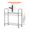 VEVOR Rolling Tire Storage Rack, 2-Shelf Tire Holder and Transport Trailer for Garage, Heavy-Duty Steel Tire Storage Cart with Wheel, Adjustable Height & Protective Cover, Hold up to 12 Standard Tires