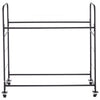 VEVOR Rolling Tire Storage Rack, 2-Shelf Tire Holder and Transport Trailer for Garage, Heavy-Duty Steel Tire Storage Cart with Wheel, Adjustable Height & Protective Cover, Hold up to 12 Standard Tires