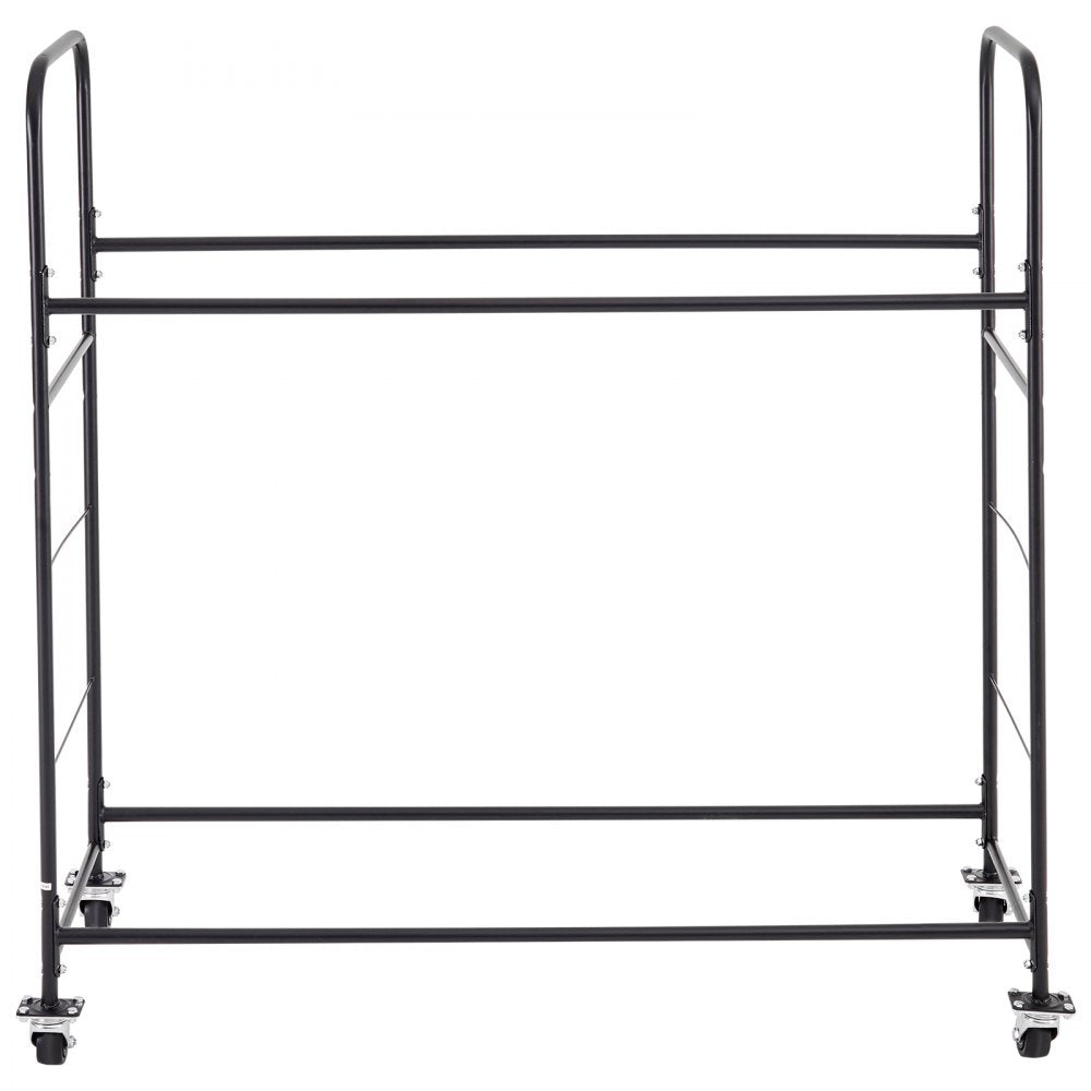 VEVOR Rolling Tire Storage Rack, 2-Shelf Tire Holder and Transport Trailer for Garage, Heavy-Duty Steel Tire Storage Cart with Wheel, Adjustable Height & Protective Cover, Hold up to 12 Standard Tires