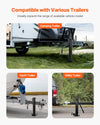 VEVOR Trailer Jack, 12000 lbs Dynamic Load Capacity, Weld-on Pipe-Mount Swivel Trailer Jack with Ergonomic Handle, 12.6-inch Vertical Travel, Suitable for RV, Horse, Utility, Camping, Yacht Trailers