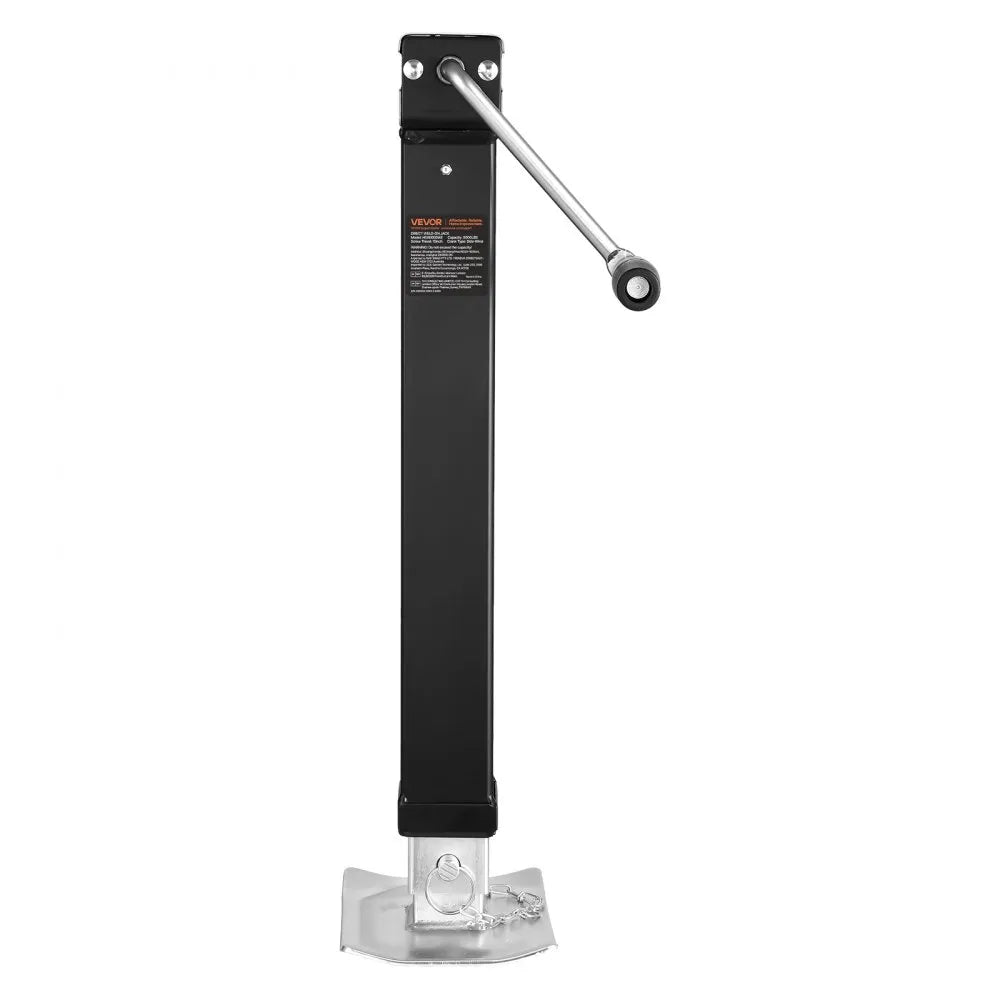 VEVOR Trailer Jack, 8000 lbs Dynamic Load Capacity, Weld-on Pipe-Mount Swivel Trailer Jack with Ergonomic Handle, 15-inch Vertical Travel, Suitable for RV, Horse, Utility, Camping and Yacht Trailers