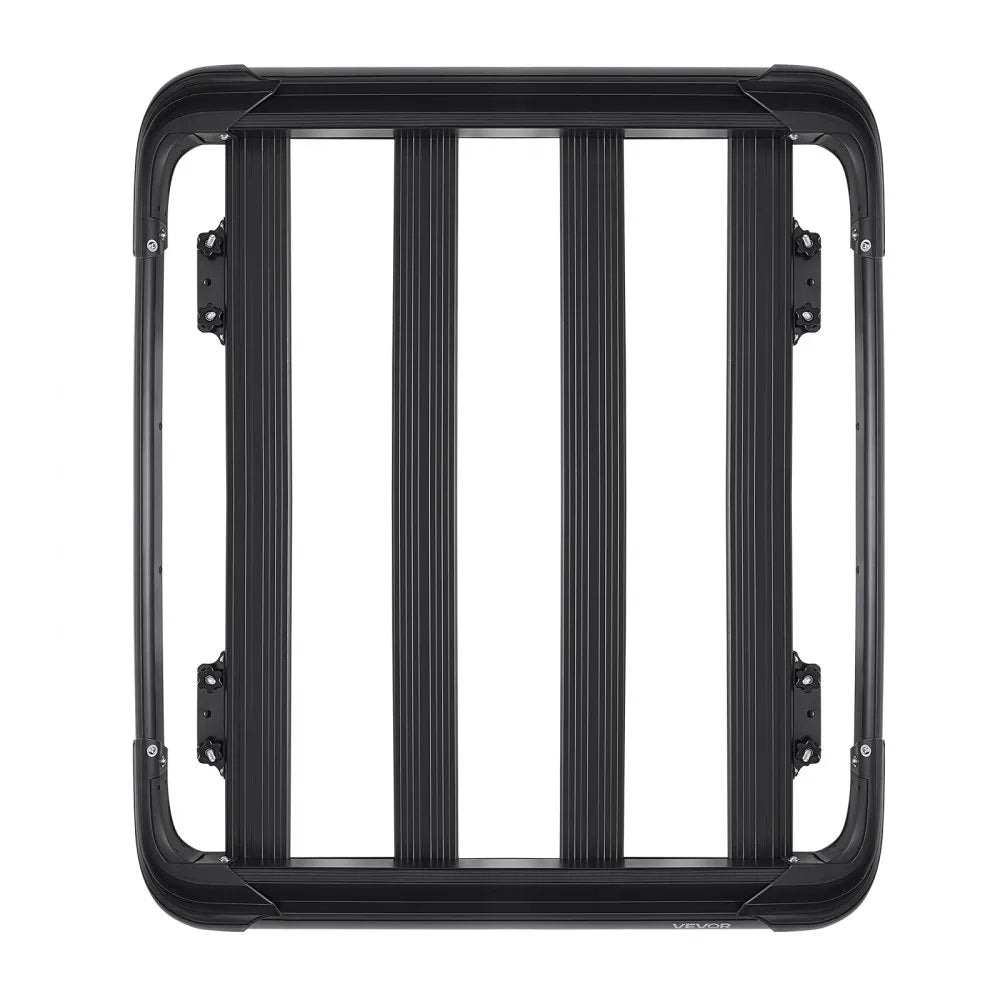 VEVOR Roof Rack Cargo Carrier, 48 x 40 x 5.6 in, Universal Rooftop Cargo Basket, Car Top Luggage Holder with 150 lbs Max Load Capacity, 4.1 in Fence, Anti-Rust Alloy Steel, Wind Fairing, for SUV Car