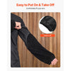 VEVOR Flame Resistant Welding Work Sleeves, Heavy Duty Cowhide Leather & FR Cotton Arm Protection Sleeves for Men Women - with Elastic Cuffs for Welding, Blacksmithing, Woodworking