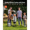 VEVOR 30 QT Turkey Fryer Set and Seafood Boiler Stainless Steel Frying Pot, Outdoor Cooker for Crawfish, Crab, Shrimp, Lobster, Complete Deep Cooking Kit with Basket, Stand, 54,000 BTU Propane Burner