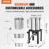 VEVOR Turkey Deep Fryer, 30-qt Turkey & 10-qt Fish Steamer Cooker Set, Outdoor Aluminum Seafood Frying Pot, 54,000 BTU Burner Propane Gas Boiler, Includes Baskets, Perforated Poultry Rack, Thermometer