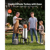 VEVOR 30 Qt. Turkey and 10 Qt. Fish Fryer Seafood Boiler Stainless Steel, Outdoor Cooker for Crawfish, Crab, Shrimp, Lobster, Complete Deep Steamer Kit with Basket, Stand, 54,000 BTU Propane Burner