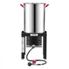 VEVOR 30 Qt. Turkey and 10 Qt. Fish Fryer Seafood Boiler Stainless Steel, Outdoor Cooker for Crawfish, Crab, Shrimp, Lobster, Complete Deep Steamer Kit with Basket, Stand, 54,000 BTU Propane Burner