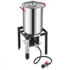 VEVOR 30 Qt. Turkey and 10 Qt. Fish Fryer Seafood Boiler Stainless Steel, Outdoor Cooker for Crawfish, Crab, Shrimp, Lobster, Complete Deep Steamer Kit with Basket, Stand, 54,000 BTU Propane Burner