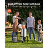 VEVOR 30 Qt. Turkey and 10 Qt. Fish Fryer Seafood Deep Boiler Aluminum, Outdoor Cooker for Crawfish, Crab, Shrimp, Lobster, Complete Steamer Kit with Basket, Stand, and 54,000 BTU Propane Burner