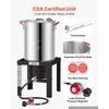 VEVOR 30 Qt. Turkey and 10 Qt. Fish Fryer Seafood Deep Boiler Aluminum, Outdoor Cooker for Crawfish, Crab, Shrimp, Lobster, Complete Steamer Kit with Basket, Stand, and 54,000 BTU Propane Burner