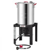 VEVOR 30 Qt. Turkey and 10 Qt. Fish Fryer Seafood Deep Boiler Aluminum, Outdoor Cooker for Crawfish, Crab, Shrimp, Lobster, Complete Steamer Kit with Basket, Stand, and 54,000 BTU Propane Burner